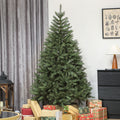 Künstlicher Weihnachtsbaum 180 cm, realistischer Weihnachtsbaum mit 1687 biegsamen Zweigspitzen, Metallständer, grün