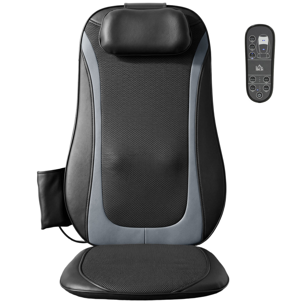 Masseur Dorsal Chauffant, Fauteuil de Massage Tissulaire Profond Vibration 3 Niveaux, Coussin de Massage