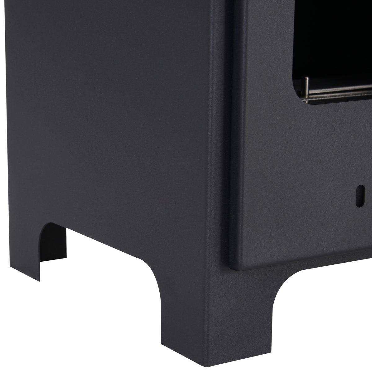 Cheminée bioéthanol sur Pieds brûleur 0,9 L, 3h de durée de combustion Style néo-rétro poêle dim. 40L x 30l x 50H cm Couverture 20-25 m² Noir