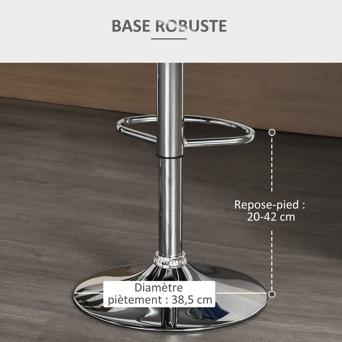 Lot de 2 Tabourets de Bar Design Contemporain Hauteur d'assise réglable 59-81 cm pivotant 360° Lin Gris